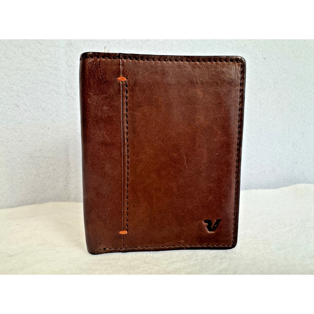 Roncato Men’s Leather‎ Wallet Brown Bi-Fold Thin